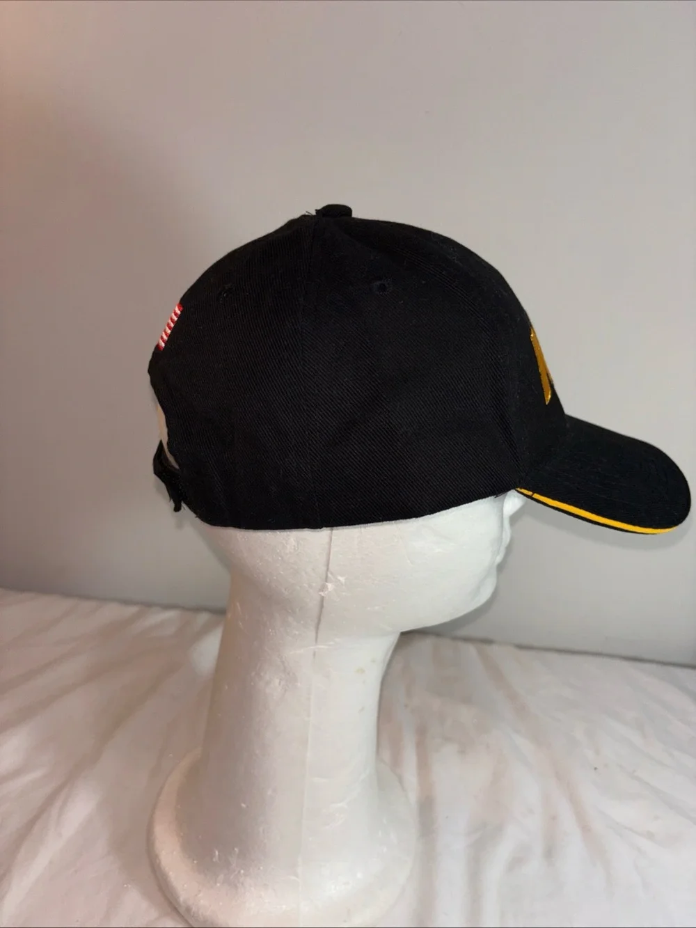 NRA Black Baseball Cap with Yellow Embroidery